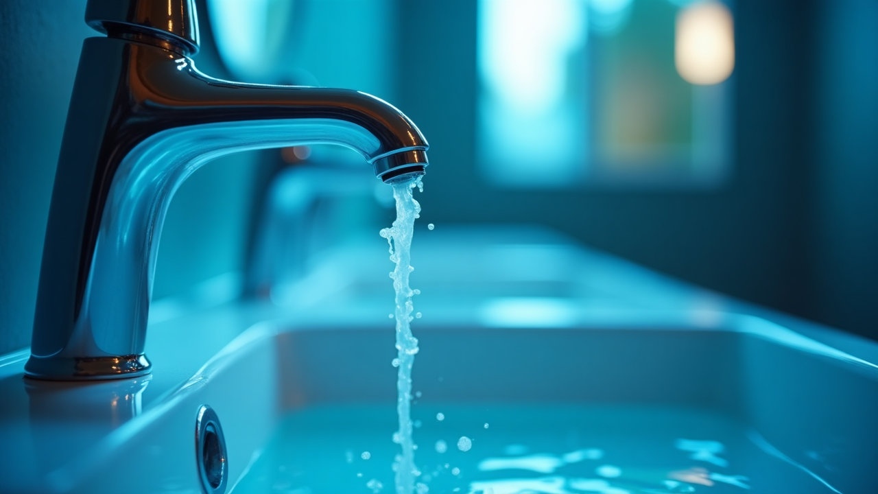 Grifo con agua corriente